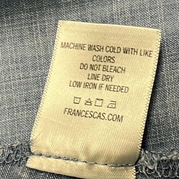 Blue Pair by Francesca’s Lyocell Short Sleeve Button Down Mini Dress- Medium - Picture 16 of 16